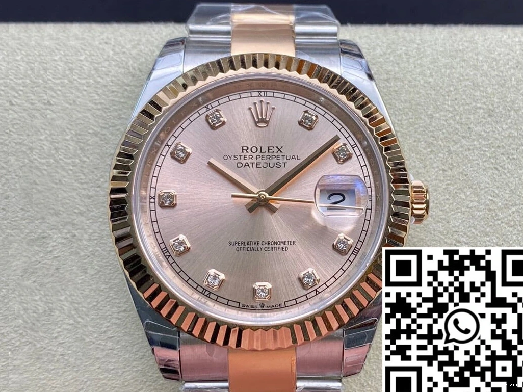 Gold 41MM Datejust Rolex EW V3 M126331-0007 Rose Factory 0202